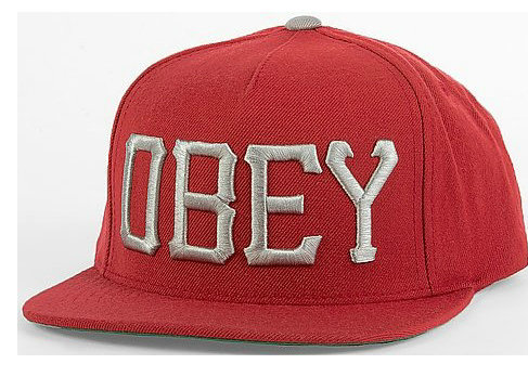 Obey Red Snapback Hat GF 2